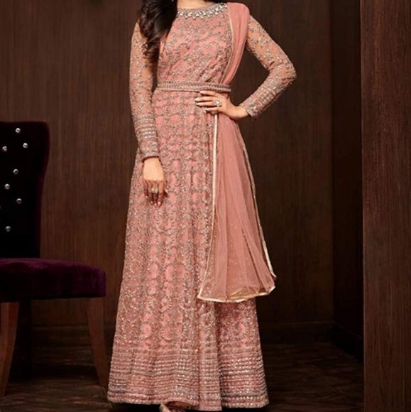 Peach/Light pink Salwar beaded size small - Picture 2 of 3